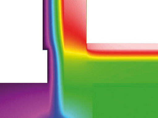 Temperaturverlauf am Anschlussdetail Temperaturverlauf am Anschlussdetail