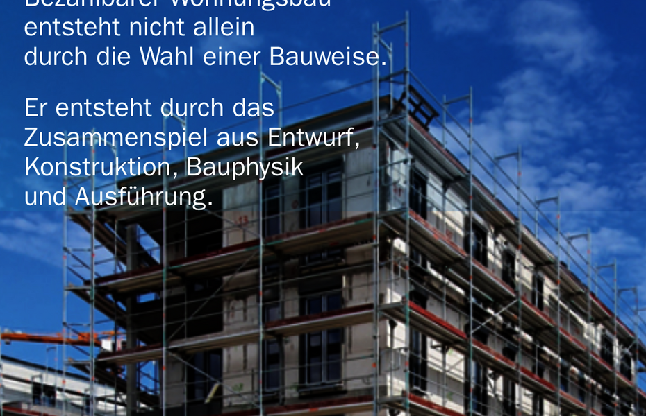 Rohbau eines mehrgeschossigen Wohngebäudes aus Kalksandstein als Visual zum Thema Baukosten und bezahlbarer Geschosswohnungsbau.