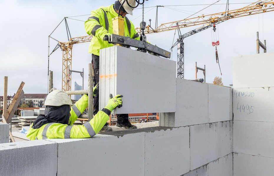Rohbau in Kalksandstein | Foto: Xella Deutschland GmbH